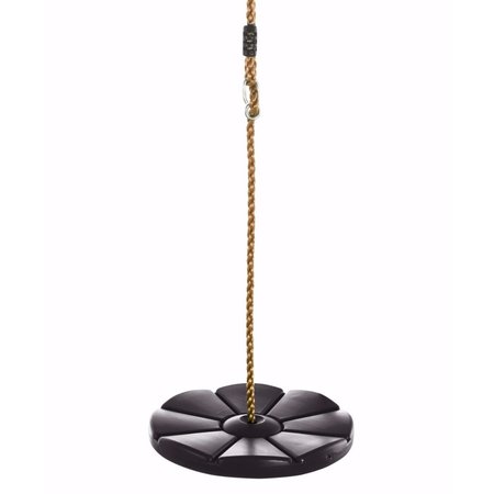 SWINGAN Cool Disc Swing With Adjustable Rope - Fully Assembled - Black SWDSR-BK